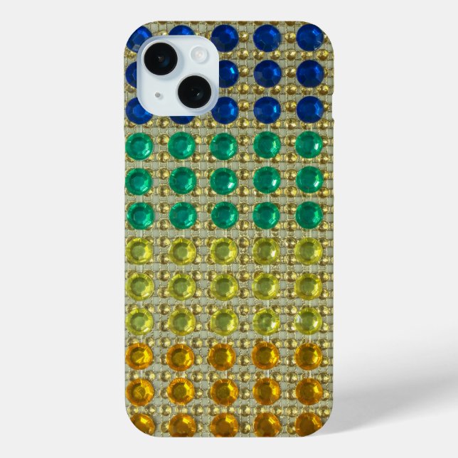 Case-Mate iPhone Parties scintillant vert jaune bleu mousseux coque (Verso)
