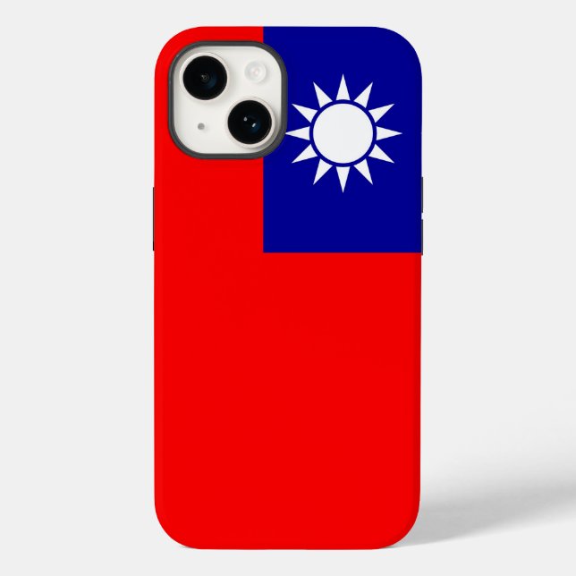 Case-Mate iPhone Patriotique Apple Coque-Mate, Taïwan drapeau Coque (Verso)