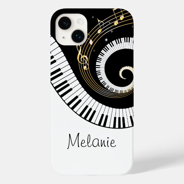 Case-Mate iPhone Piano Keys et Gold Music Notes Galaxy Coque (Verso)