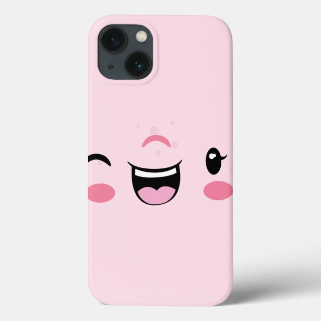 Case-Mate iPhone Pink Winking Kawaii Face coque ipad (Verso)