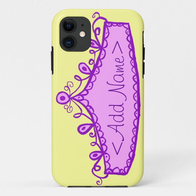 Case-Mate iPhone Princess Tiara Couronne Nom personnalisé coque iph (Dos)