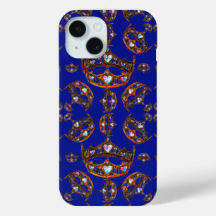 Case-Mate iPhone Queen of Hearts Gold Crown Tiara bleu violet coque