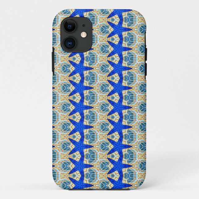 Case-Mate iPhone rangées d'étoiles bleues coque (Dos)