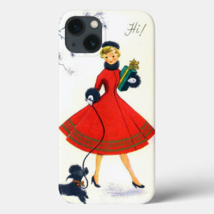 Case-Mate iPhone Retro Vintage Christmas Lady phone X coque