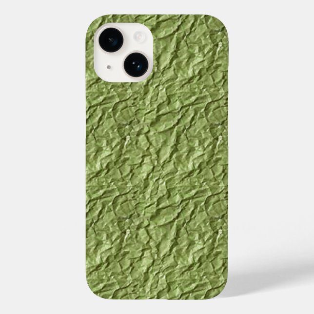 Case-Mate iPhone Sac Crinké Look Coque Coque-Mate vert (Verso)
