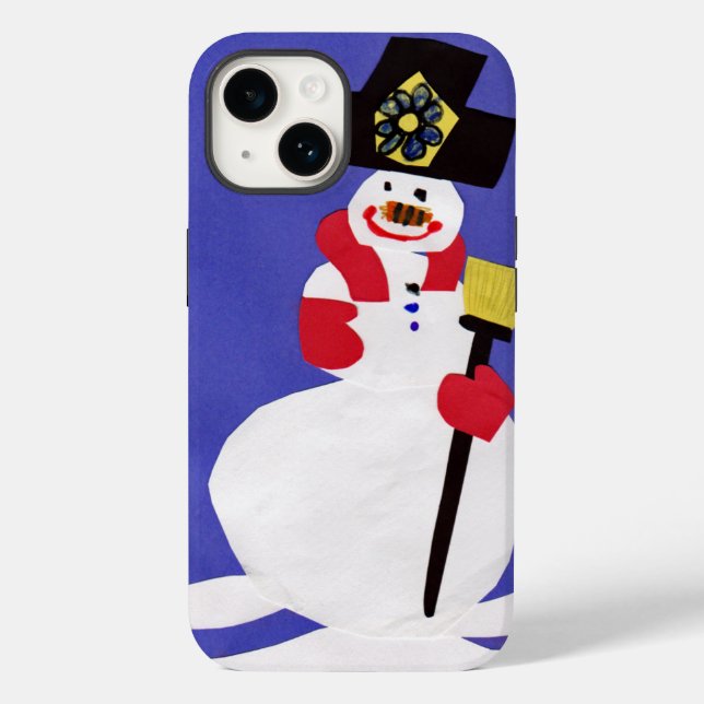 Case-Mate iPhone Snowman par Victoria Shaylee Coque-Mate coque ipho (Verso)