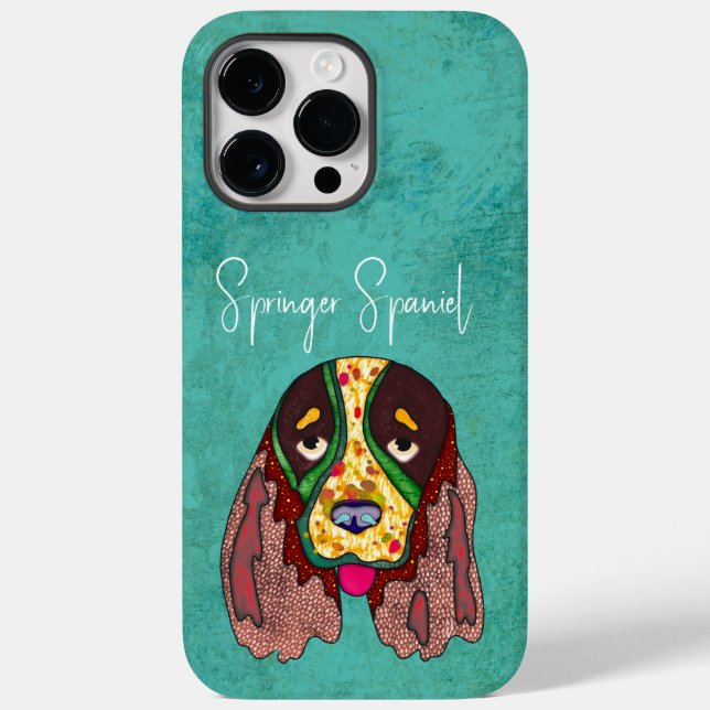 Case-Mate iPhone Springer Spaniel Vilain Visage Coque-Mate coque ip (Verso)