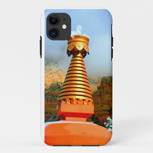 Case-Mate iPhone stupa bouddhiste avec coque de neige (Dos)