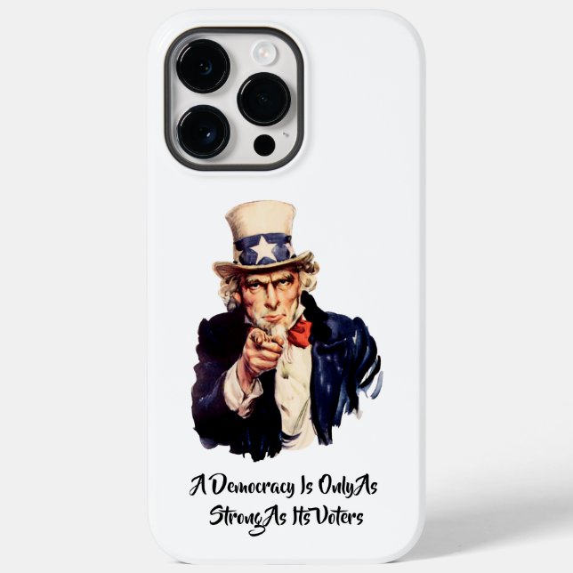 Case-Mate iPhone Une Démocratie N'Est Que Aussi Forte Que Son Coque (Verso)