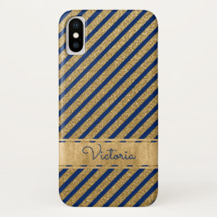 Case-Mate Pour iPhone Coque-Mate -Mate bleu, or Coque