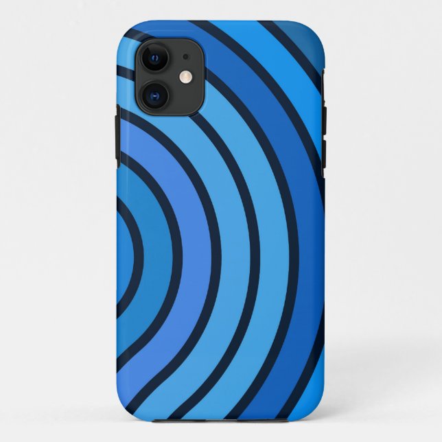 Case-Mate Pour iPhone Courbes noir et bleu coque Abstrait (Dos)
