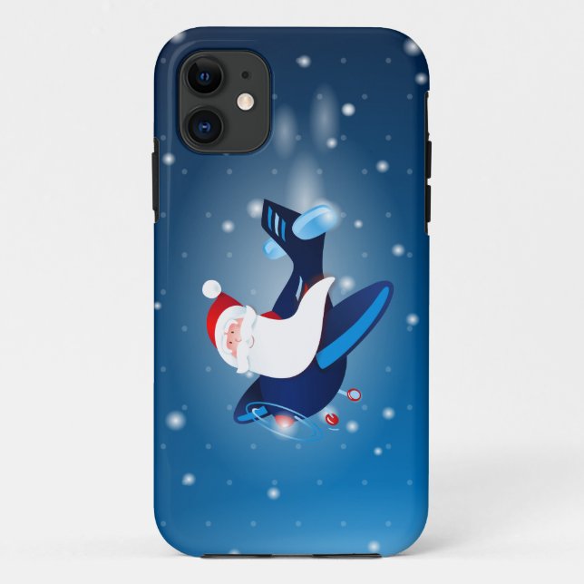 Case-Mate Pour iPhone Ho ho ! Père Noël dans l'avion, coque iPhone5 (Dos)
