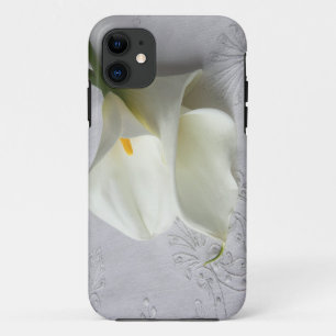 Case-Mate Pour iPhone lys calla blancs sur le coque d'ID iphone4 linen