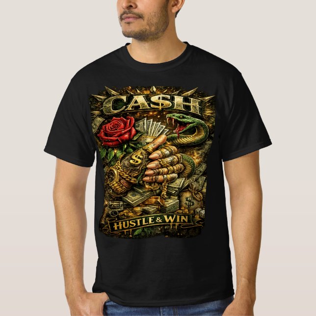 Cash Hustle & Win Men's T-Shirt (Devant)