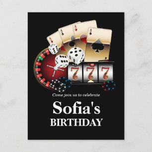 casino adulte jeu anniversaire Carte postale