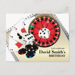 casino adulte jeu anniversaire Carte postale