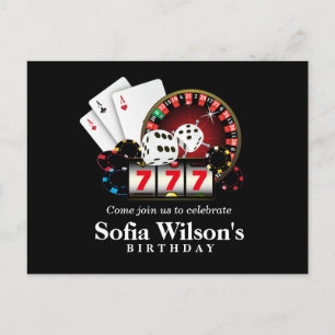casino adulte jeu anniversaire Carte postale