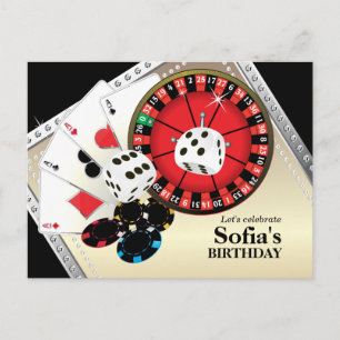 casino adulte jeu anniversaire Carte postale