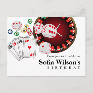 casino adulte jeu anniversaire Carte postale
