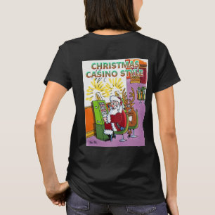 Casino de Noël style femme noir T-shirt dos