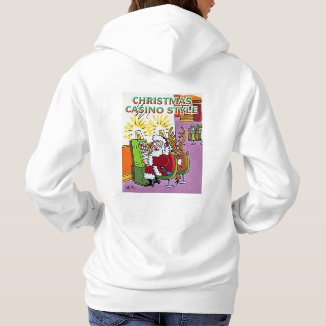 Casino de Noël style femme sweat - shirt à capuche (Dos)