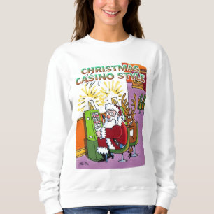 Casino de Noël style femme sweatshirt blanc