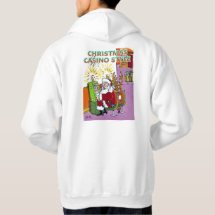 Casino de Noël Style sweat - shirt à capuche blanc