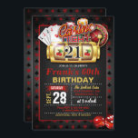 Casino Invitation 21ème Anniversaire<br><div class="desc">Invitation parfaite pour célébrer un anniversaire de casino</div>