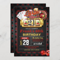 Casino Invitation 21ème Anniversaire