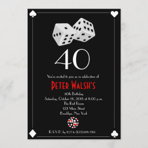 Casino Las Vegas Invitation d'anniversaire