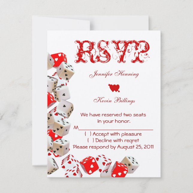 Casino Las Vegas Wedding RSVP (Devant)