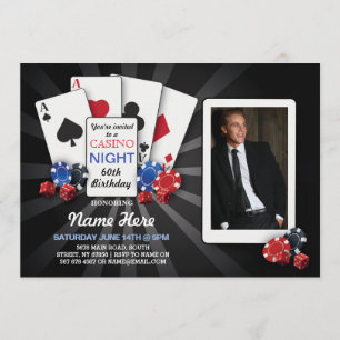 Casino Night Las Vegas Photo Cartes d'anniversaire