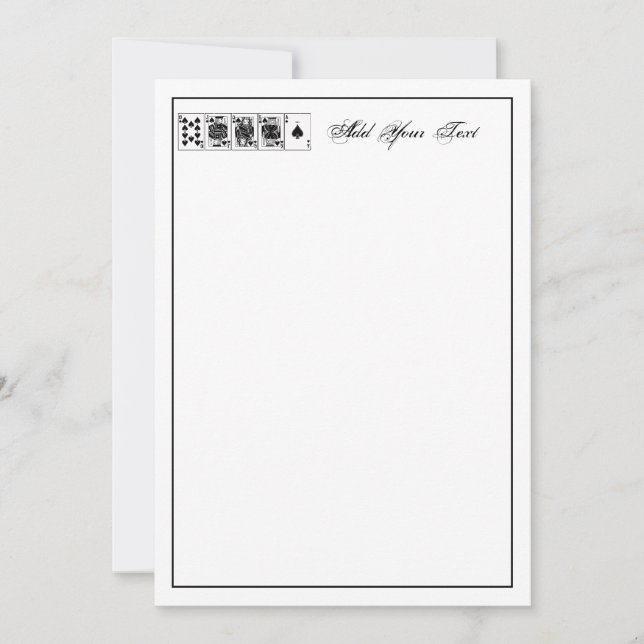 Casino Night Poker Royal Straight Flush Spades (Devant)