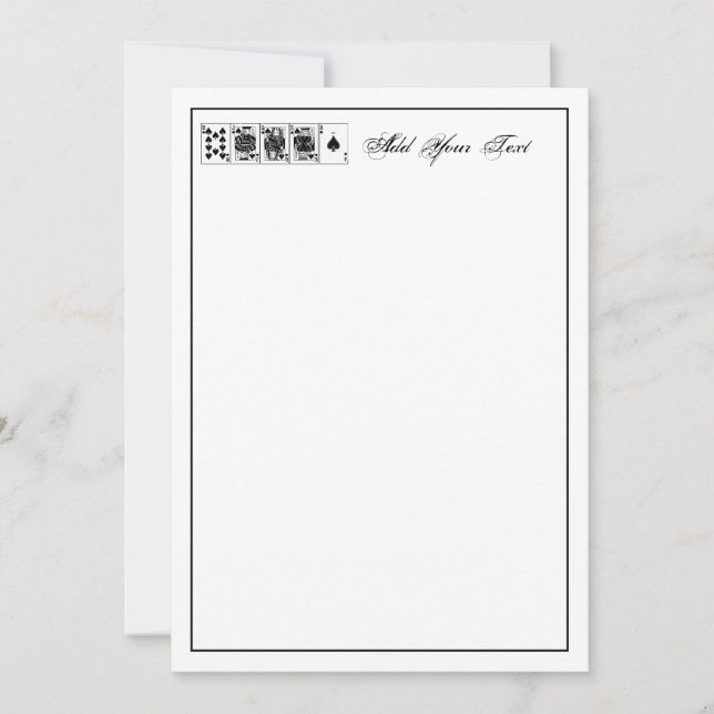 Casino Night Poker Royal Straight Flush Spades (Devant)