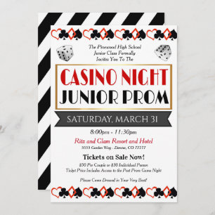 Casino Night Prom Dance Invitation
