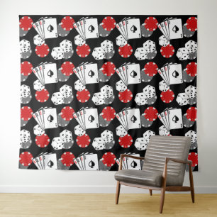Casino Noir Poker Grande Tapisserie fond
