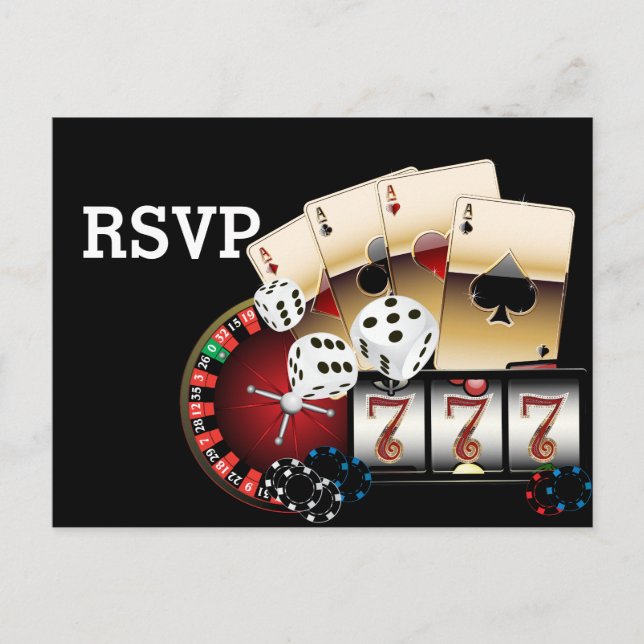 casino, nuit casino, carte postale RSVP (Devant)