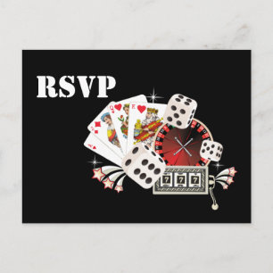 casino, nuit casino, carte postale RSVP