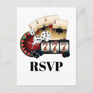 casino, nuit casino, carte postale RSVP