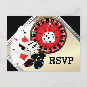 casino, nuit casino, carte postale RSVP