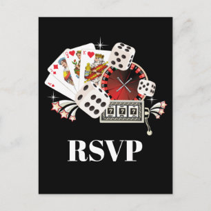 casino, nuit casino, carte postale RSVP