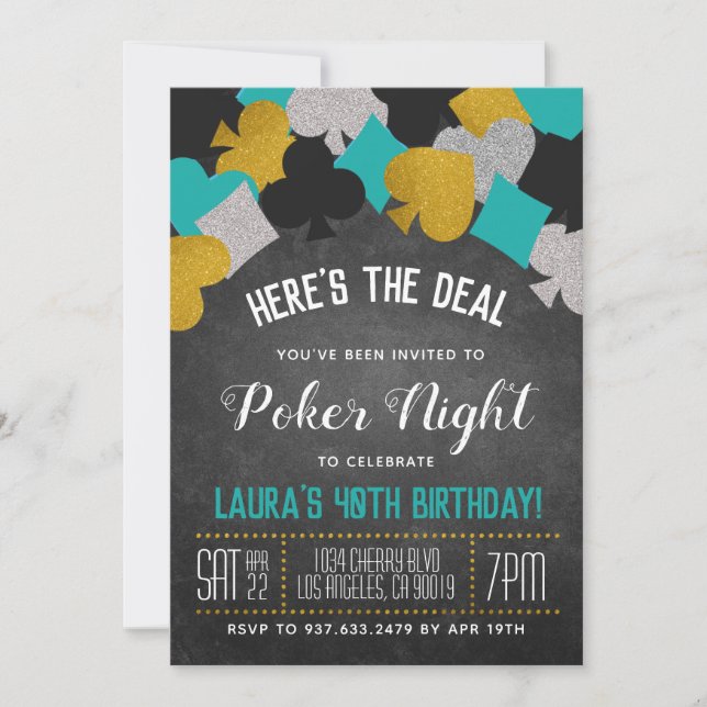 Casino Poker Invitation (Devant)