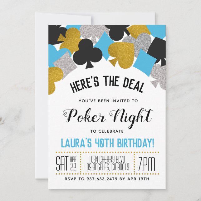 Casino Poker Invitation (Devant)