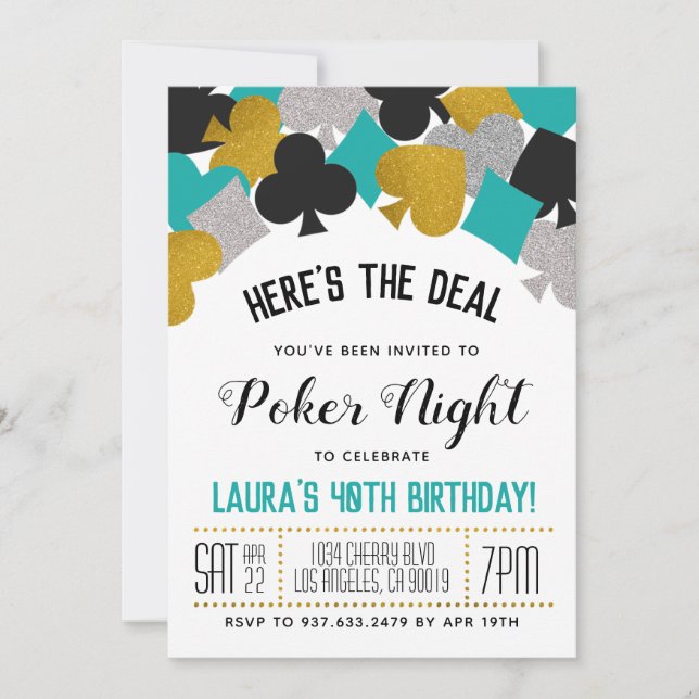Casino Poker Invitation (Devant)