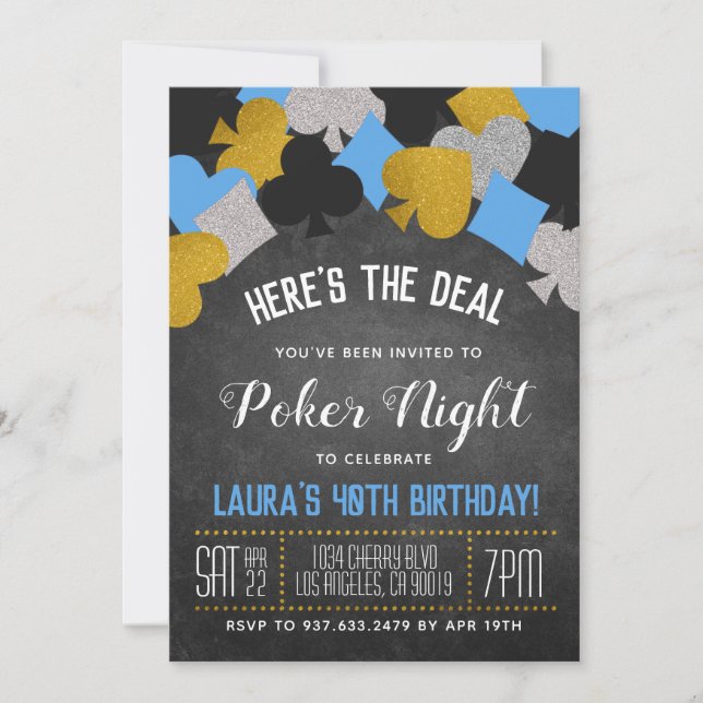 Casino Poker Invitation (Devant)