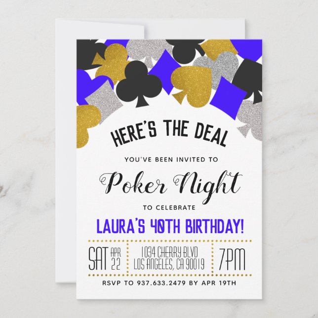 Casino Poker Invitation (Devant)