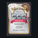 Casino Poker Jouer Carte Anniversaire Invitation<br><div class="desc">Poker Playing Card Casino Gold invitation anniversaire. Casino thème or parties scintillant invitation,  18ème 20ème 21ème 30ème 40ème 50ème 60ème 70ème 80ème 90ème 100ème,  N'importe quel âge. Pour plus de personnalisation,  cliquez sur le bouton "Customiser" et utilisez notre outil de conception pour modifier ce modèle.</div>