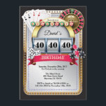 Casino Poker Jouer Carte Anniversaire Invitation<br><div class="desc">Poker Playing Card Casino Gold invitation anniversaire. Casino thème or parties scintillant invitation,  18ème 20ème 21ème 30ème 40ème 50ème 60ème 70ème 80ème 90ème 100ème,  N'importe quel âge. Pour plus de personnalisation,  cliquez sur le bouton "Customiser" et utilisez notre outil de conception pour modifier ce modèle.</div>
