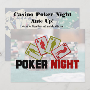 Casino Poker Night Party Invitation