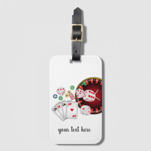 casino, poker, objet adulte, étiquette bagage
